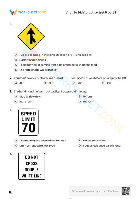 virginia dmv practice test answer key